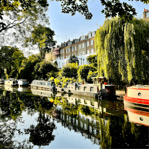Wander down Regent's Canal, just a few minutes away