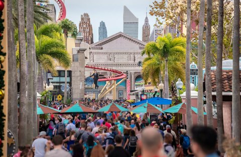 Catch the shuttle to Universal Orlando, right around the corner