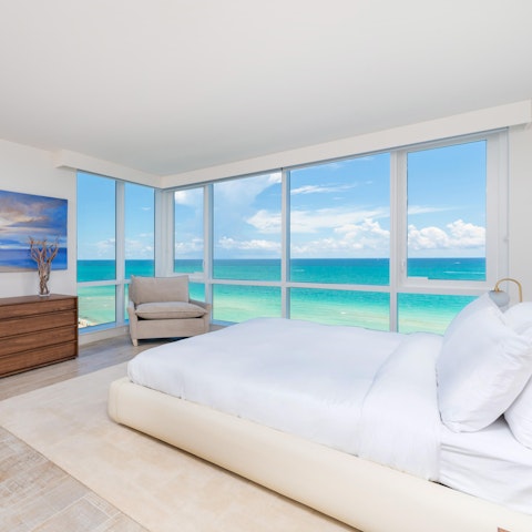 Wake up to dazzling sea views each morning