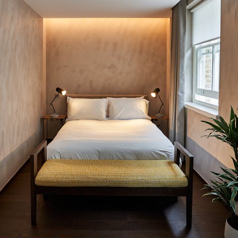Unwind in the minimalist zen of the bedroom