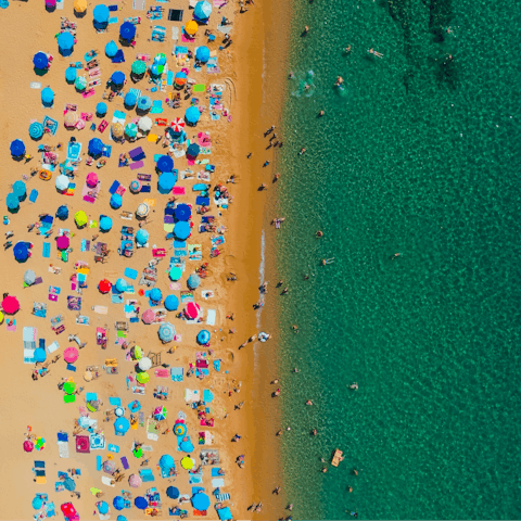 Walk mere minutes to enjoy a day in the sun on Llafranc Beach