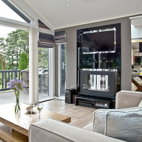 Warm your feet by the fire and cosy up in front of the TV