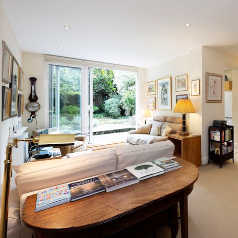 Savour your morning cup of Earl Grey in the bright lounge