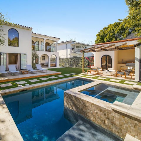 Enjoy blissful afternoons relaxing by the pool