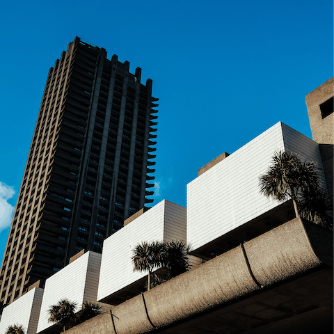 Visit an art exhibition at the Brutalist Barbican Centre, a twenty-minute walk away