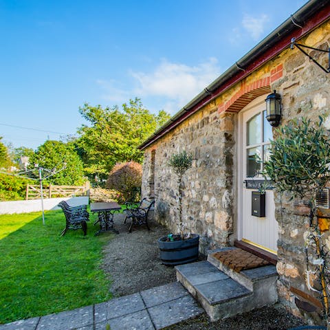Sit outside in the garden with your morning cup of tea