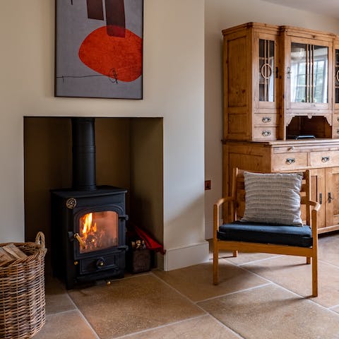 Sit by the fire with a good book