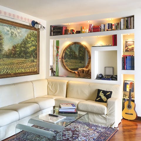 Kick back and relax in the comfort of the living room