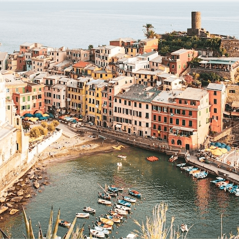 Enjoy the stunning vistas of Liguria, with La Spezia just a twenty-minute drive away