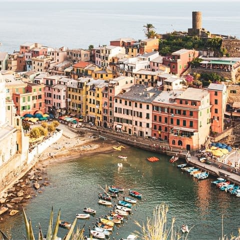 Enjoy the stunning vistas of Liguria, with La Spezia just a twenty-minute drive away