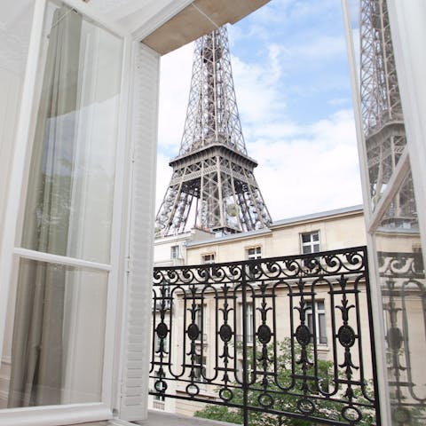 Soak up stunning Eiffel Tower views from your Juliet balcony