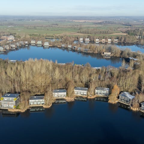 Explore the lakes and forest in the resort surrounding the home