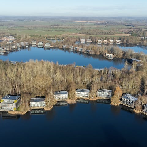 Explore the lakes and forest in the resort surrounding the home