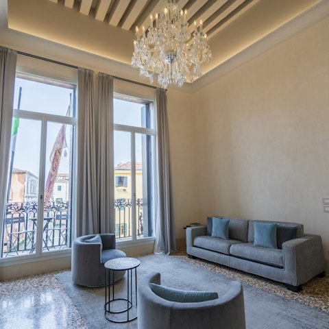 Fall in love with the apartment's canal views