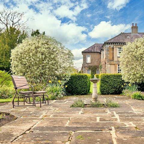 Have a stroll in the Yorkshire sun in the communal gardens