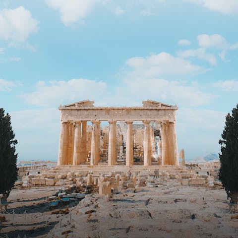 Explore the Acropolis and other ancient monuments – you're in a great central location