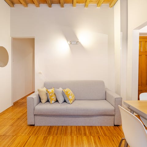 Make yourself at home in the compact living space