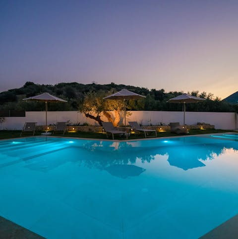 Slip into the pool for a swim under the stars