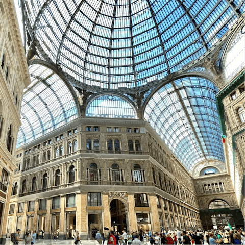 Marvel at the nearby Galleria Umberto