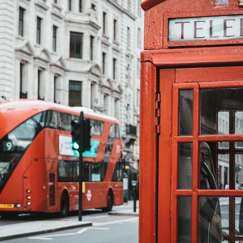 Hop on the Tube and arrive in central London within twenty minutes