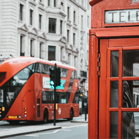 Hop on the tube and arrive in central London in just twenty minutes