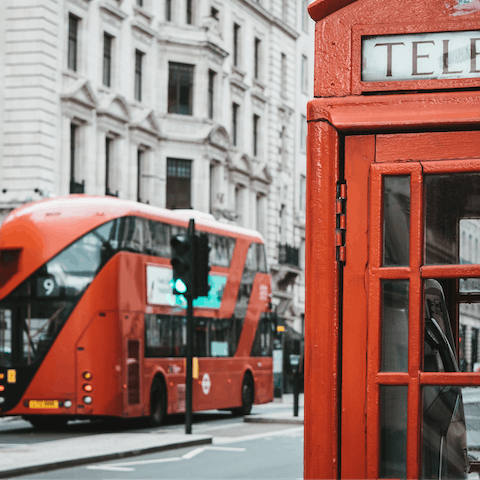Hop on the tube and arrive in central London in just twenty minutes