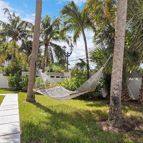 Unwind with a book on the hammock after exploring Fort Lauderdale