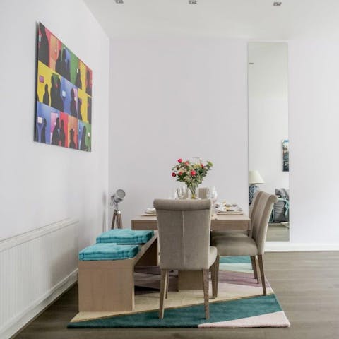 Enjoy homecooked meals when you're not discovering the nearby eateries
