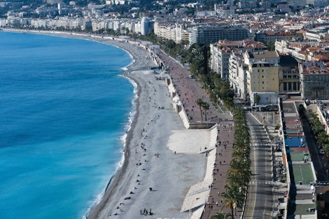 Stroll Nice's legendary seafront boulevard overlooking the brilliant Mediterranean