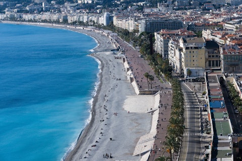 Stroll Nice's legendary seafront boulevard overlooking the brilliant Mediterranean