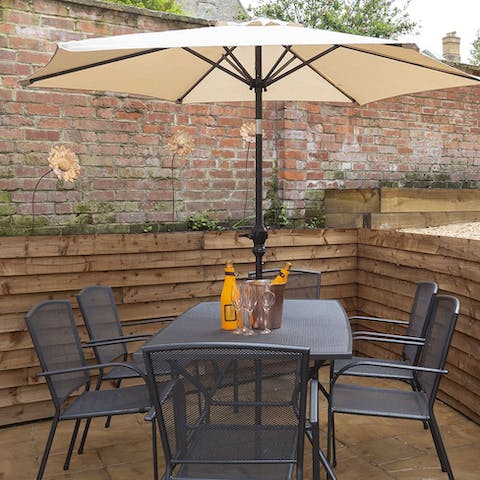 Dine alfresco in the patio garden – the perfect spot for a barbecue