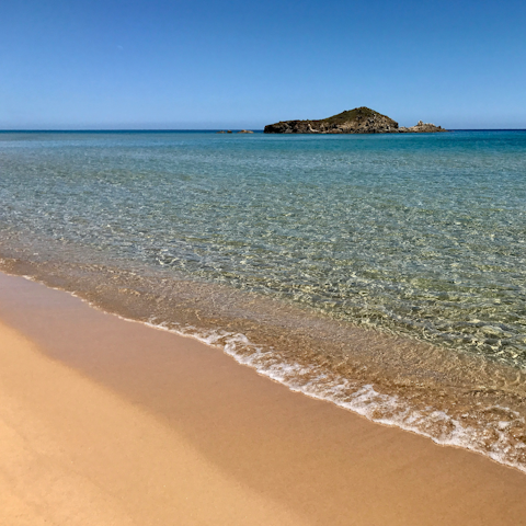 Head down to the beach, a seven-minute drive away