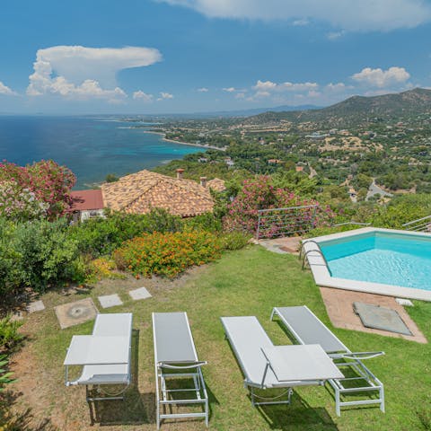 Take in the stunning view from the garden