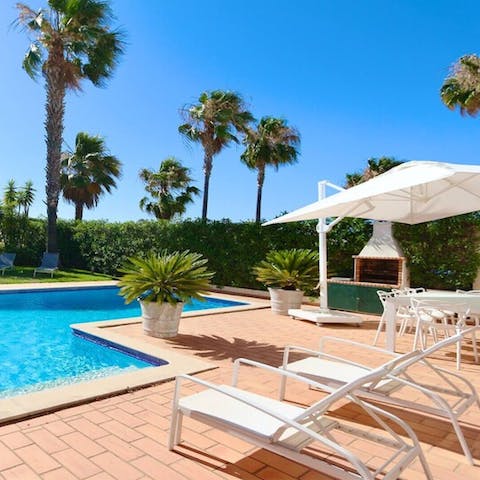 Soak up the Portuguese sun from in or beside the private pool