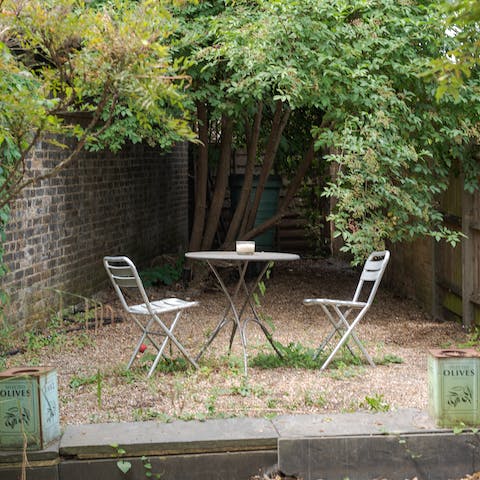 Sneak a few G&Ts out to the private patio after dark