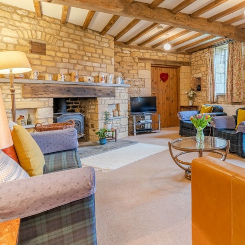 Enjoy cosy nights in by the wood burning stove