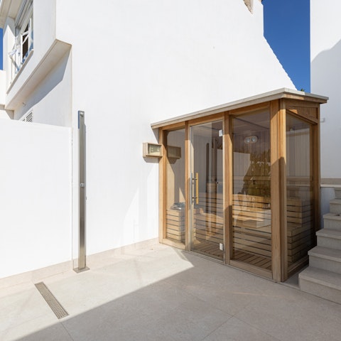 Unwind in the sauna after a day spent exploring the coast