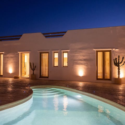 Cool off in your private swimming pool