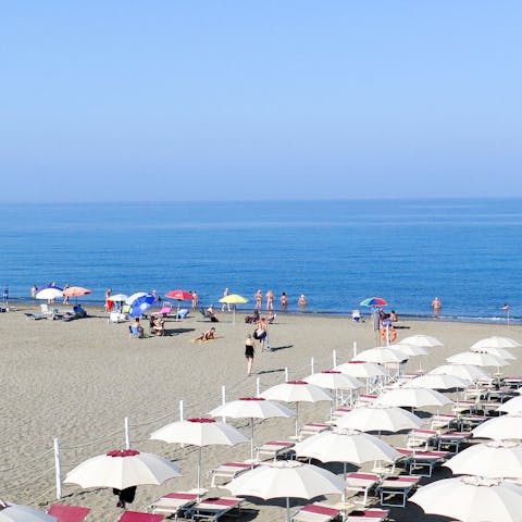 Drive just fifteen minutes to the coast for the beaches of Cecina Mare
