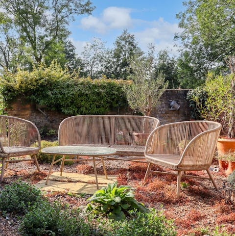 Sip your morning coffee or tea in the garden