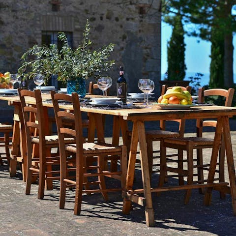 Dine like royalty with meals prepared by the resident chef