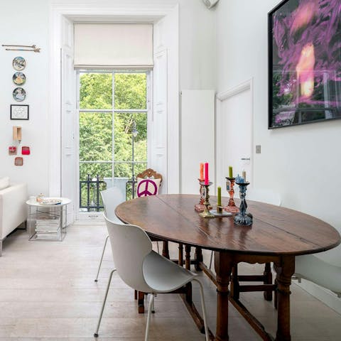 Gather around the table for dinner and drinks