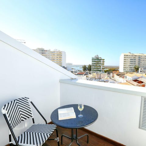 Sit out on the balcony and look out over