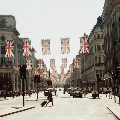 Soak up the buzz of central London – a short tube ride away