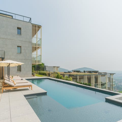 Cool down in the pool and enjoy scenic views