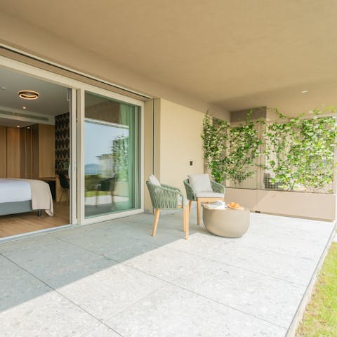 Step out from your bedroom and unwind on your private terrace