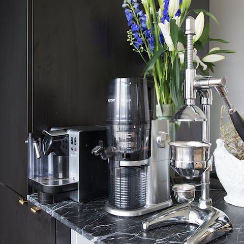 The impressive coffee staiton