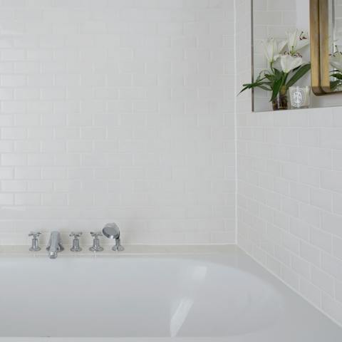 Relax in the bathtub