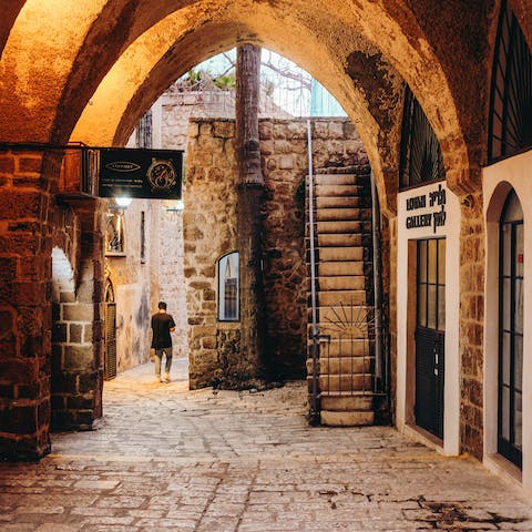 Weave through ancient alleyways to happen upon unique boutiques and cutting-edge art galleries