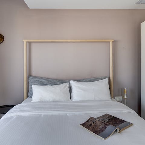 Look forward to falling into your comfy bed at the end of an eventful day